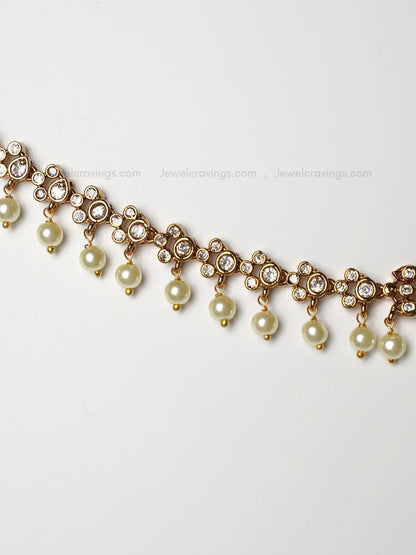 Pearl Overload Antique Necklace with Earrings