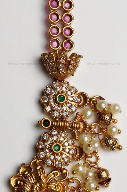 Pearly Mini Haaram with Earrings