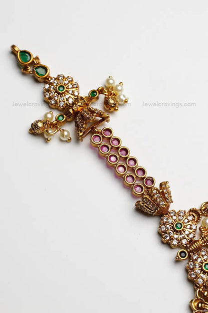 Pearly Mini Haaram with Earrings