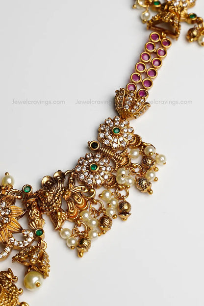 Pearly Mini Haaram with Earrings