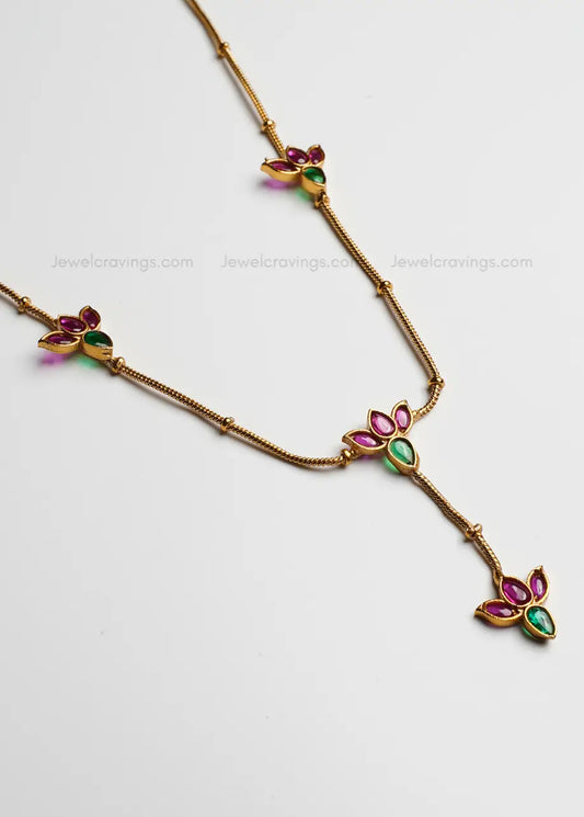 Fresh Lotus Necklace with Earrings