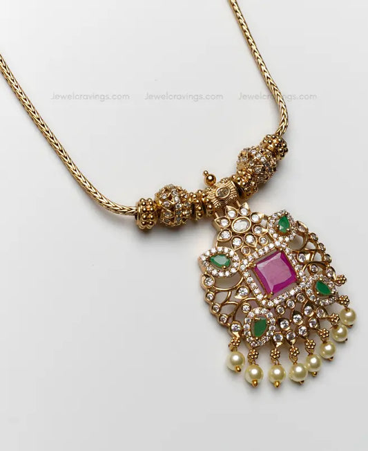 Pearly Dollar Chain with Jhumka