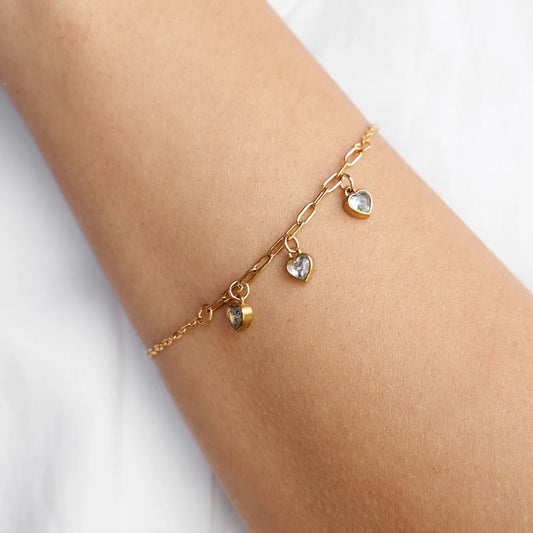 Triple Hearts chain bracelet