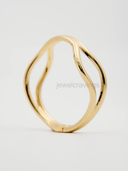 Waveform Luxe – 18K Gold Plated Sculpted Brass Bracelet