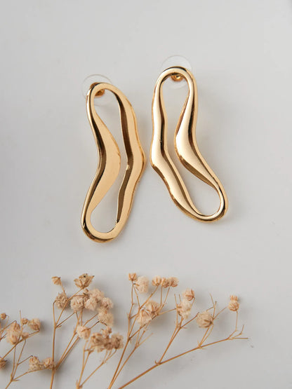 Womens Curvy Style Long Statement Earrings