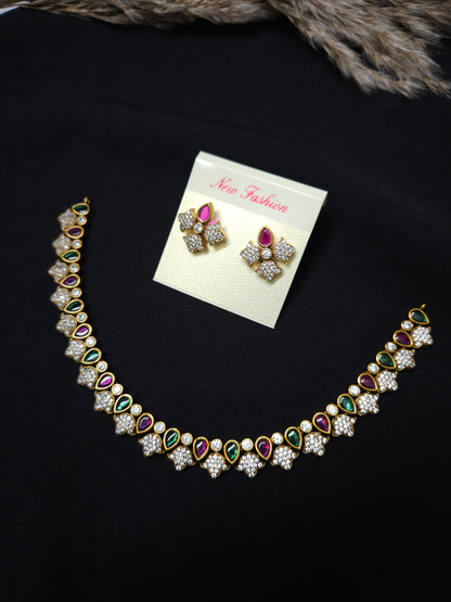 Dewdrop AD Necklace with Earrings