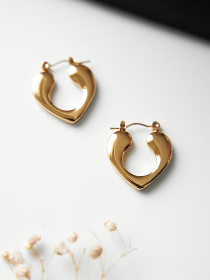 Heart solid hoops