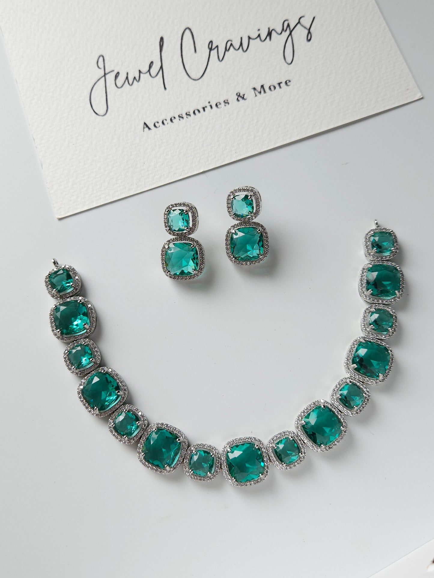 Gorgeous Sequence AD Necklace with Earrings (Colour options available)