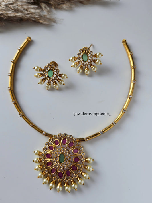Adhithi inspired Hasli set