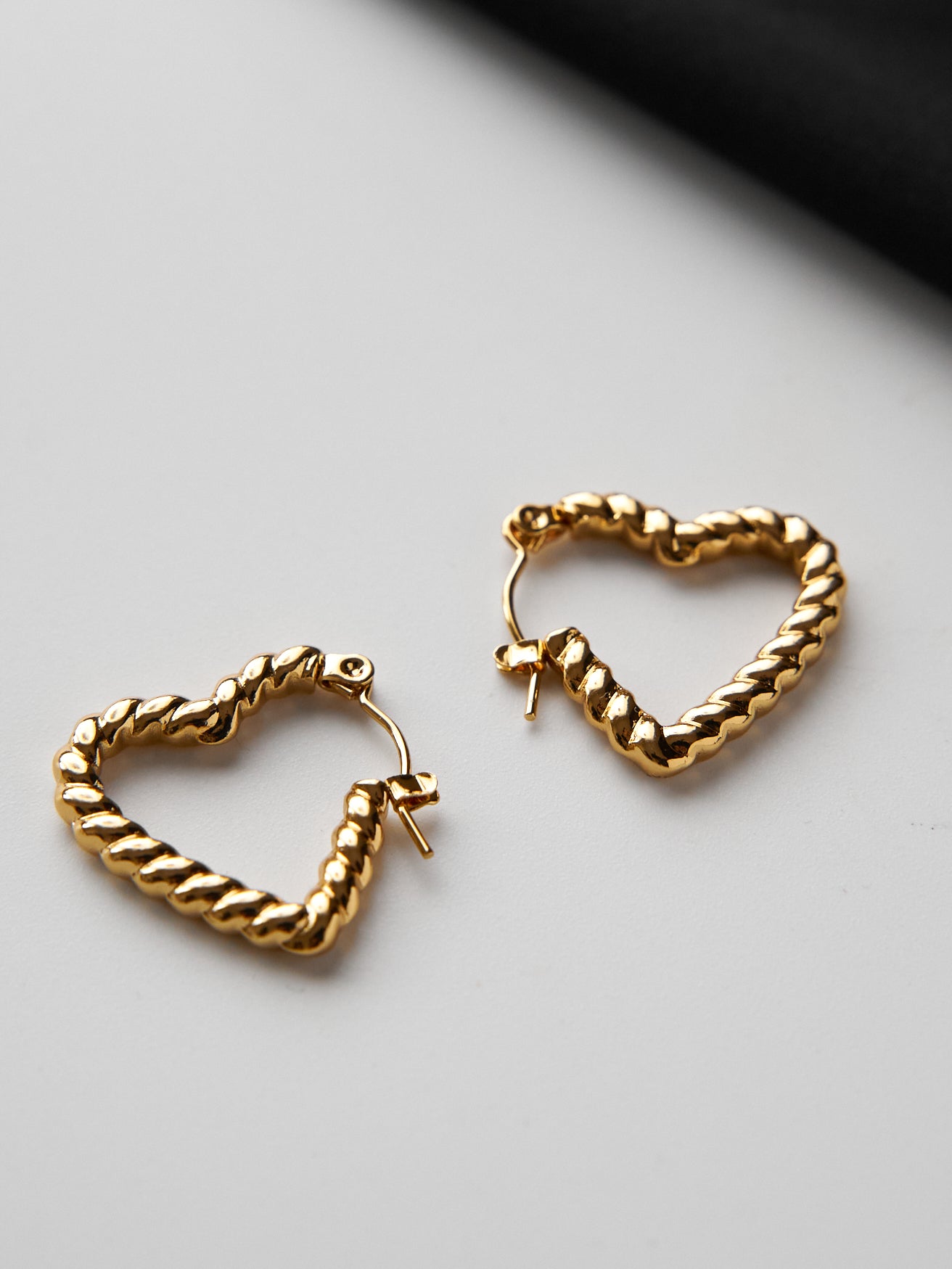 Heart twist hoops