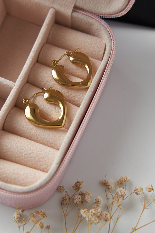 Heart solid hoops