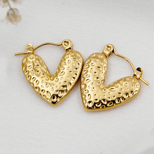 Heart drop hoops
